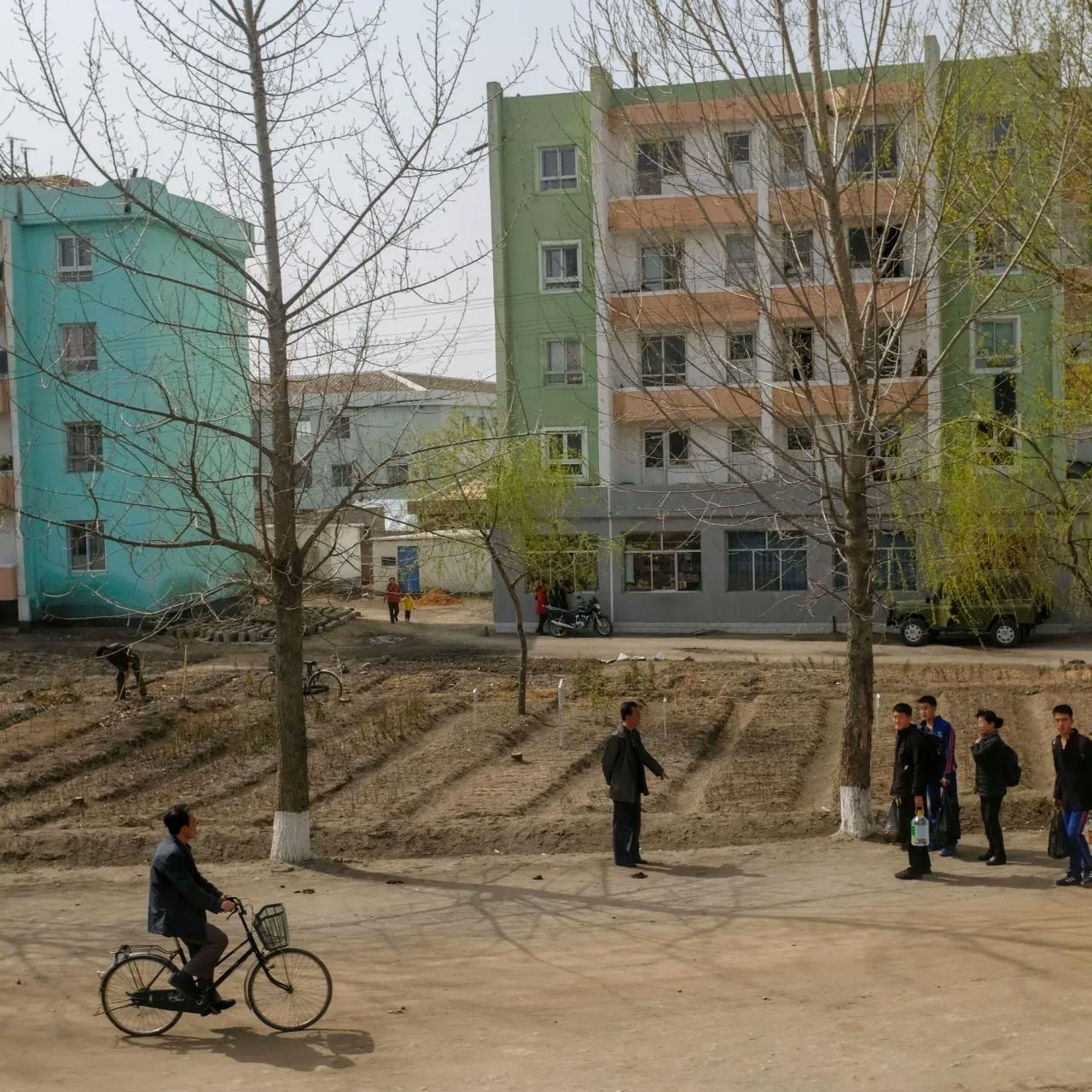 This is how most of the smaller towns and cities look Somewhere in Sinuiju